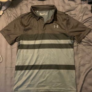 Under Armour Black/Gray Polo